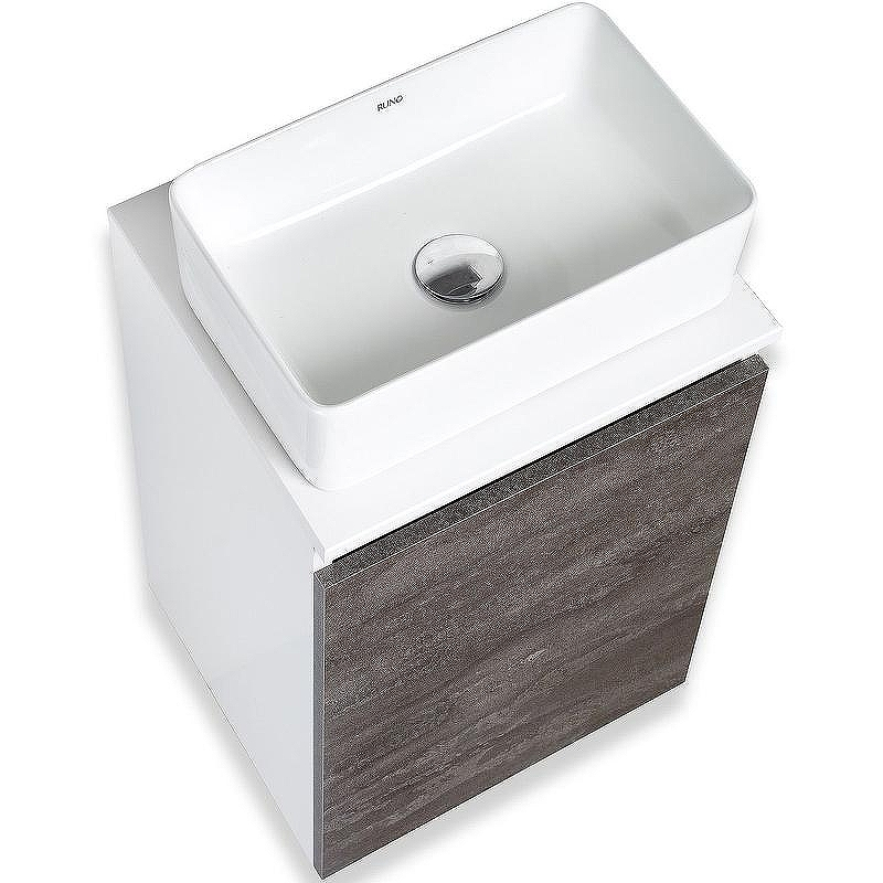 Тумба под раковину Runo Бари 40 00-00001376 подвесная Железный камень Белая, купить, цена, заказать, магазин, доставка, скидка, промокод, купить, цена, заказать, магазин, доставка, скидка, промокод