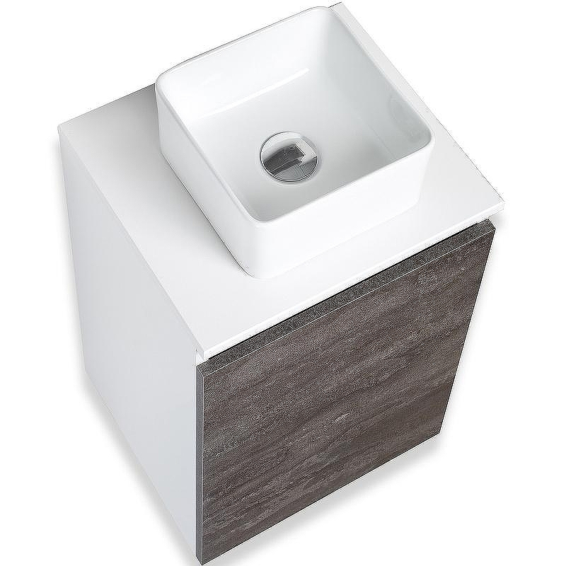 Тумба под раковину Runo Бари 40 00-00001376 подвесная Железный камень Белая, купить, цена, заказать, магазин, доставка, скидка, промокод, купить, цена, заказать, магазин, доставка, скидка, промокод