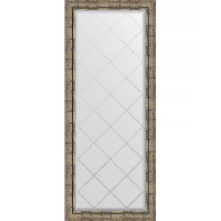 Зеркало Evoform Exclusive-G 153х63 BY 4136 с гравировкой в багетной раме - Серебряный бамбук 73, купить, цена, заказать, магазин, доставка, скидка, промокод, купить, цена, заказать, магазин, доставка, скидка, промокод