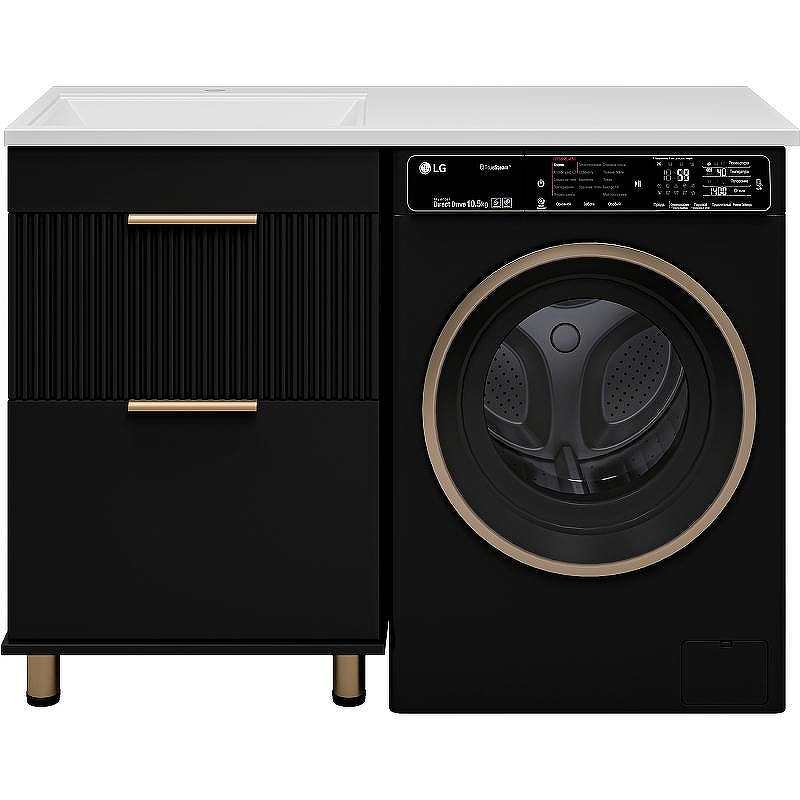 Тумба под раковину Brevita Enfida 120 ENF-07060-022Я Черная матовая, купить, цена, заказать, магазин, доставка, скидка, промокод, купить, цена, заказать, магазин, доставка, скидка, промокод