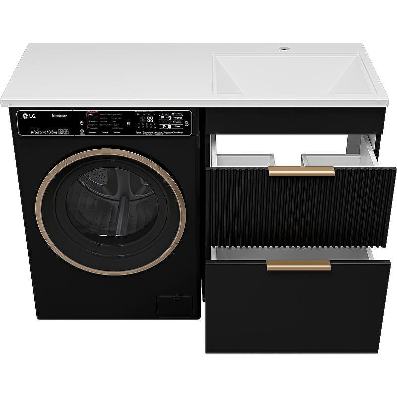 Тумба под раковину Brevita Enfida 120 ENF-07060-022Я Черная матовая, купить, цена, заказать, магазин, доставка, скидка, промокод, купить, цена, заказать, магазин, доставка, скидка, промокод