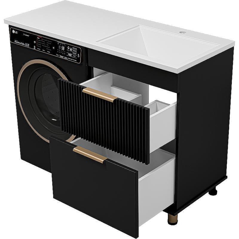 Тумба под раковину Brevita Enfida 120 ENF-07060-022Я Черная матовая, купить, цена, заказать, магазин, доставка, скидка, промокод, купить, цена, заказать, магазин, доставка, скидка, промокод