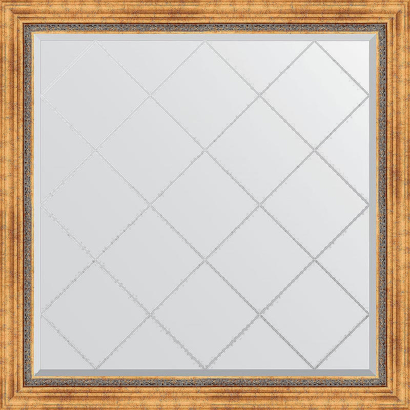 Зеркало Evoform Exclusive-G 106х106 BY 4447 с гравировкой в багетной раме - Римское золото 88, купить, цена, заказать, магазин, доставка, скидка, промокод, купить, цена, заказать, магазин, доставка, скидка, промокод