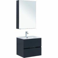 Комплект мебели для ванной Aquanet Алвита New 60 274219 подвесной Антрацит, купить, цена, заказать, магазин, доставка, скидка, промокод, купить, цена, заказать, магазин, доставка, скидка, промокод