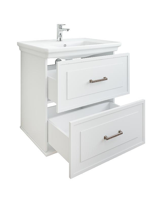 Тумба под раковину Sanflor Модена 75 С04616 подвесная Белая матовая, купить, цена, заказать, магазин, доставка, скидка, промокод, купить, цена, заказать, магазин, доставка, скидка, промокод