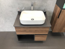 Тумба с раковиной Comforty Штутгарт 75 00-00001884 подвесная Дуб темно-коричневый Черная столешница, купить, цена, заказать, магазин, доставка, скидка, промокод, купить, цена, заказать, магазин, доставка, скидка, промокод