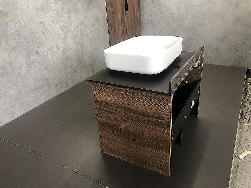 Тумба с раковиной Comforty Штутгарт 75 00-00001884 подвесная Дуб темно-коричневый Черная столешница, купить, цена, заказать, магазин, доставка, скидка, промокод, купить, цена, заказать, магазин, доставка, скидка, промокод