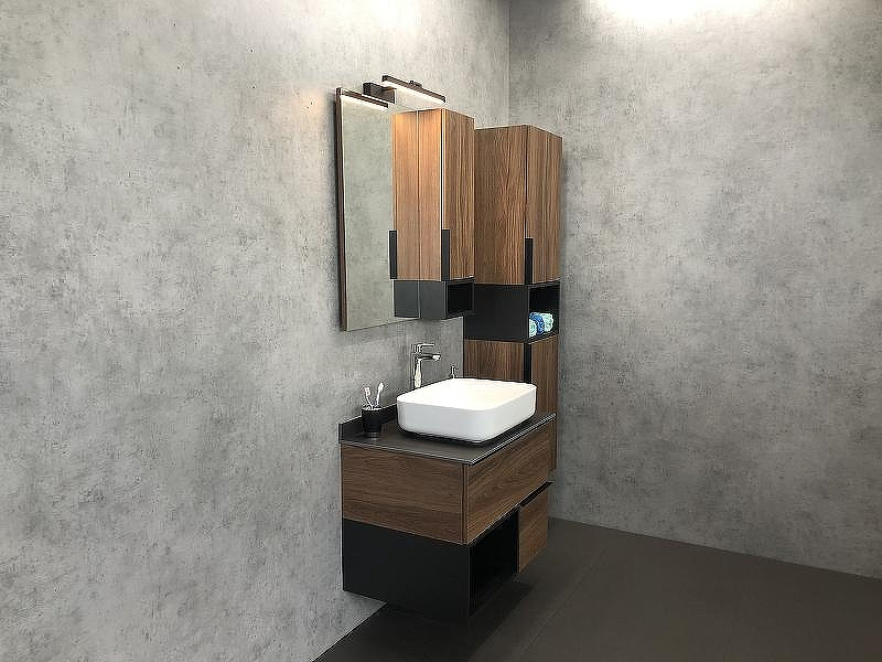 Тумба с раковиной Comforty Штутгарт 75 00-00001884 подвесная Дуб темно-коричневый Черная столешница, купить, цена, заказать, магазин, доставка, скидка, промокод, купить, цена, заказать, магазин, доставка, скидка, промокод