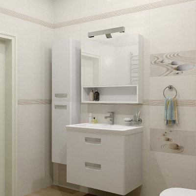 Шкаф пенал Roca The Gap 35 ZRU9302883 R подвесной Белый глянцевый