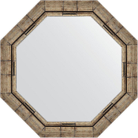 Зеркало Evoform Octagon 64х64 BY 3668 в багетной раме - Серебряный бамбук 73, купить, цена, заказать, магазин, доставка, скидка, промокод, купить, цена, заказать, магазин, доставка, скидка, промокод