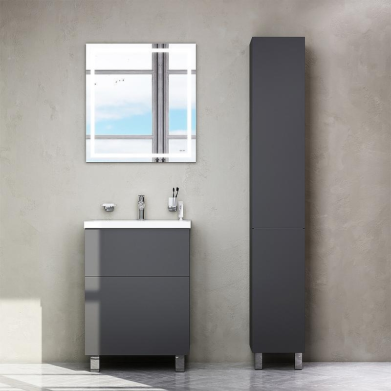 Тумба под раковину AM.PM Gem 60 M90FSX06022GM32 Графит матовый, купить, цена, заказать, магазин, доставка, скидка, промокод, купить, цена, заказать, магазин, доставка, скидка, промокод