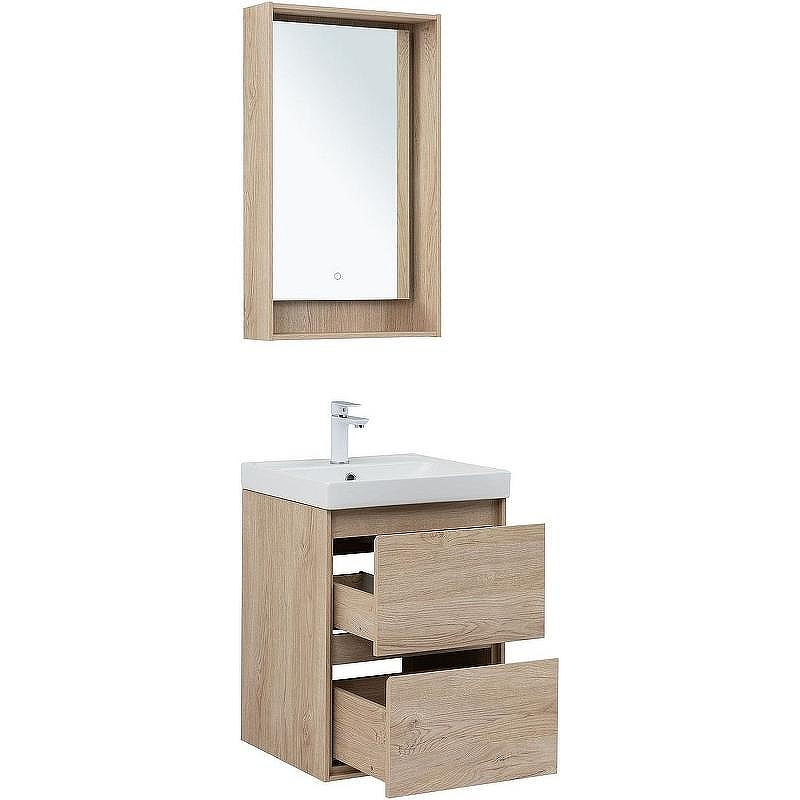 Тумба под раковину Aquanet Милан 50 336381 подвесная Дуб светлый, купить, цена, заказать, магазин, доставка, скидка, промокод, купить, цена, заказать, магазин, доставка, скидка, промокод