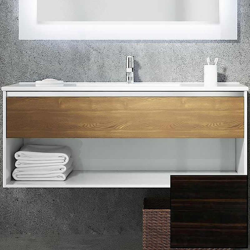 Тумба с раковиной SanVit Контур 120 kkont120 с фактурой под дерево подвесная Черное дерево, купить, цена, заказать, магазин, доставка, скидка, промокод, купить, цена, заказать, магазин, доставка, скидка, промокод