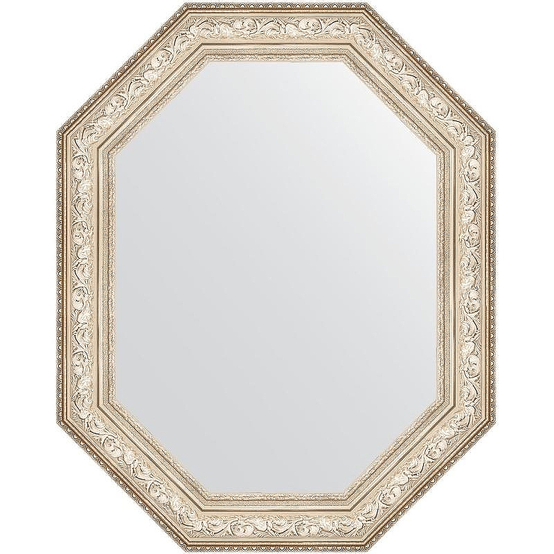 Зеркало Evoform Polygon 80х65 BY 7254 в багетной раме - Виньетка серебро 109, купить, цена, заказать, магазин, доставка, скидка, промокод, купить, цена, заказать, магазин, доставка, скидка, промокод