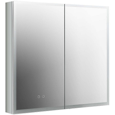 Зеркальный шкаф Aquatek 80 AQ7803B-MLC с подсветкой Хром