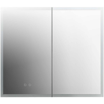 Зеркальный шкаф Aquatek 80 AQ7803B-MLC с подсветкой Хром