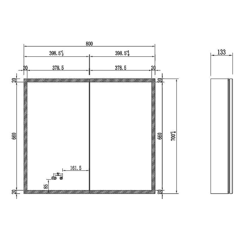 Зеркальный шкаф Aquatek 80 AQ7803B-MLC с подсветкой Хром, купить, цена, заказать, магазин, доставка, скидка, промокод, купить, цена, заказать, магазин, доставка, скидка, промокод
