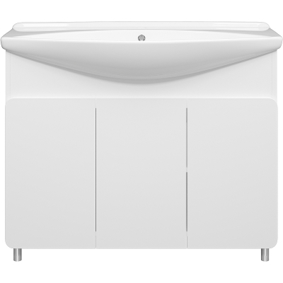 Тумба с раковиной Misty Чегет 105 УТ000013354 Белая глянцевая