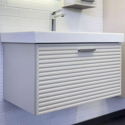 Тумба с раковиной Comforty Касабланка 80 00-00019529 подвесная Серый шелк