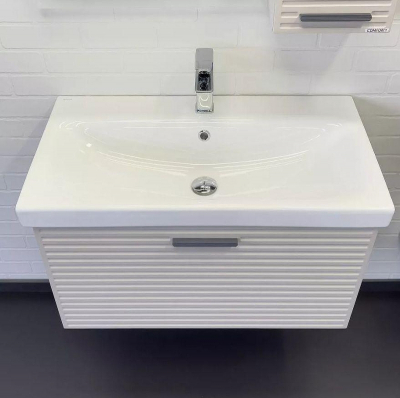 Тумба с раковиной Comforty Касабланка 80 00-00019529 подвесная Серый шелк