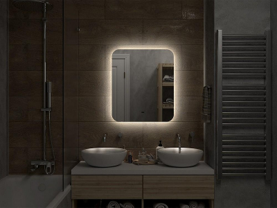 Зеркало Misty Адхил 60 АДХ-02-60/70-14 с подсветкой с бесконтактным выключателем и подогревом