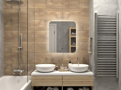 Зеркало Misty Адхил 60 АДХ-02-60/70-14 с подсветкой с бесконтактным выключателем и подогревом