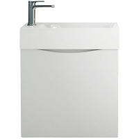 Тумба под раковину Art&Max Liberty-500-1D-SO-BL-L подвесная Белый глянец, купить, цена, заказать, магазин, доставка, скидка, промокод, купить, цена, заказать, магазин, доставка, скидка, промокод