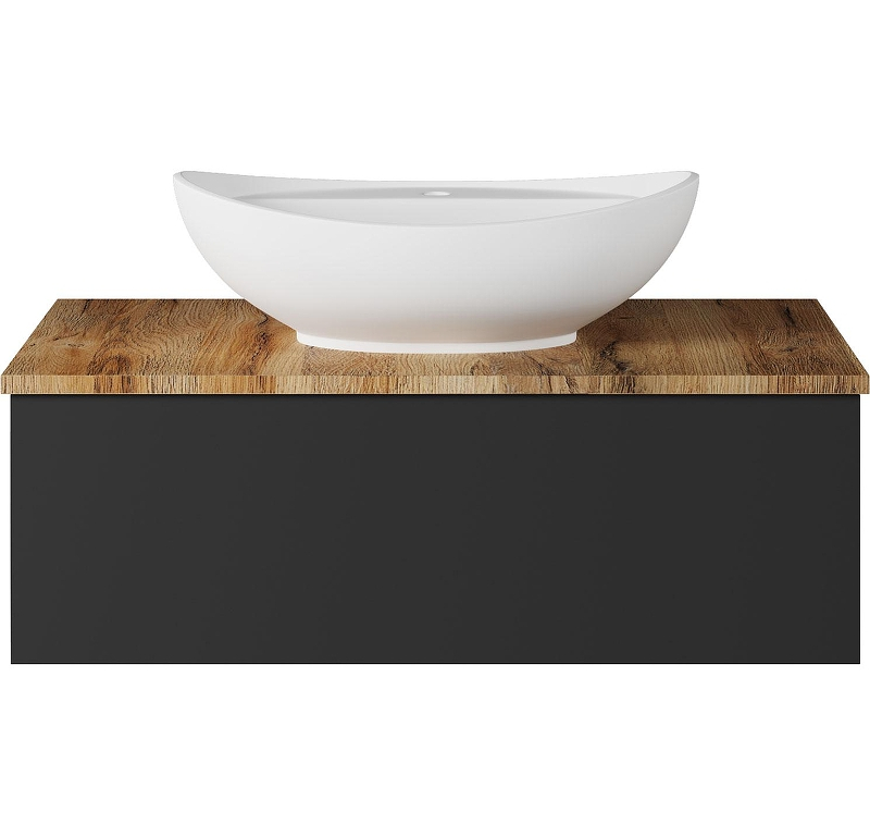 Тумба с раковиной Misty Ива 90 УТ000014120 подвесная Графит Дуб Вотан, купить, цена, заказать, магазин, доставка, скидка, промокод, купить, цена, заказать, магазин, доставка, скидка, промокод