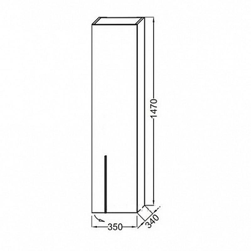 Шкаф пенал Jacob Delafon Nouvelle Vague 35 L EB3047G-E73 подвесной Фактурный дуб, купить, цена, заказать, магазин, доставка, скидка, промокод, купить, цена, заказать, магазин, доставка, скидка, промокод