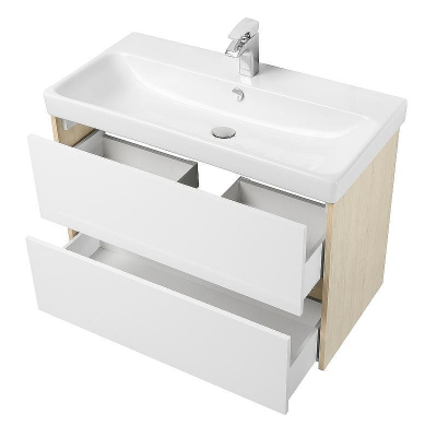 Тумба под раковину Aquaton Сканди 90 1A251901SDB20 подвесная Белый Дуб верона