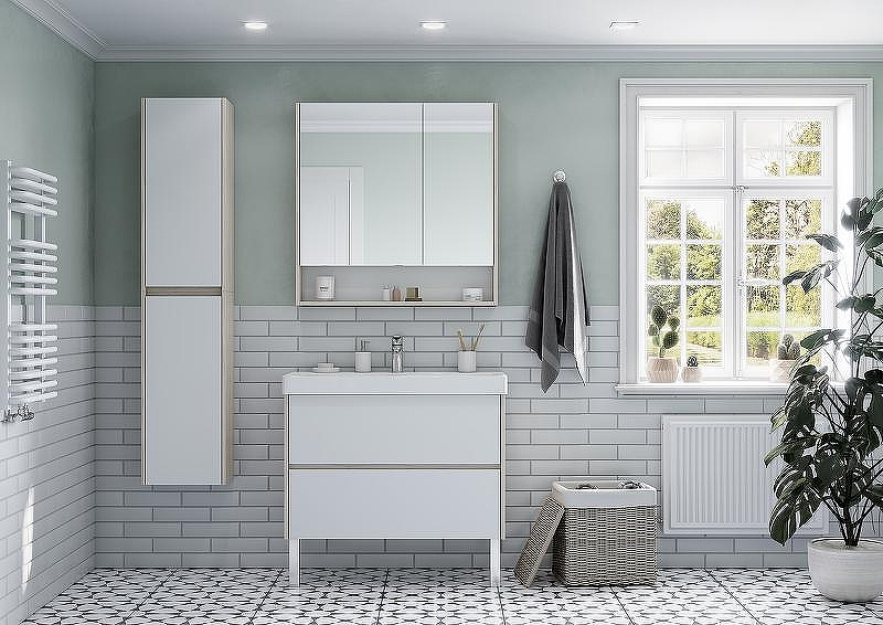 Тумба под раковину Aquaton Сканди 90 1A251901SDB20 подвесная Белый Дуб верона, купить, цена, заказать, магазин, доставка, скидка, промокод, купить, цена, заказать, магазин, доставка, скидка, промокод