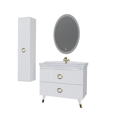 Тумба под раковину Grossman Атрио 105 1010501 цвет Белый глянцевый