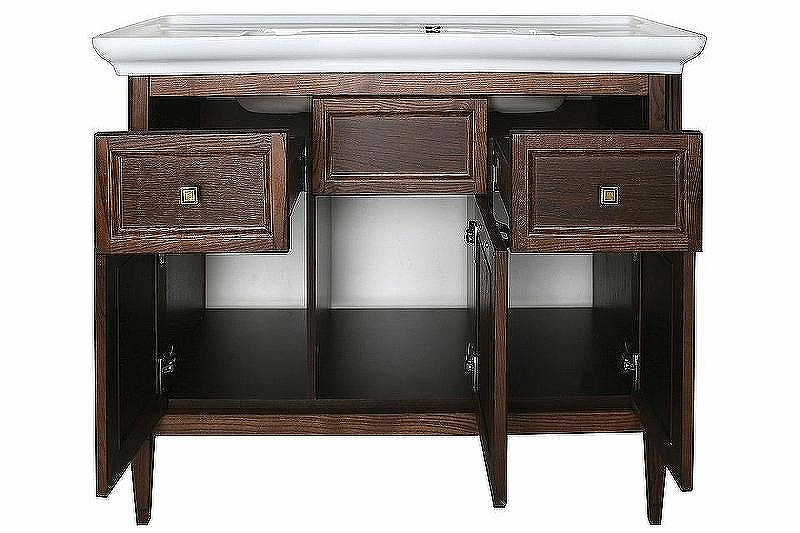 Комплект мебели для ванной ASB-Woodline Гранда 105 Антикварный Орех, купить, цена, заказать, магазин, доставка, скидка, промокод, купить, цена, заказать, магазин, доставка, скидка, промокод