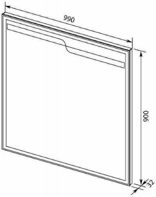 Зеркало Aquanet Модена 100 198490 с подсветкой Белое