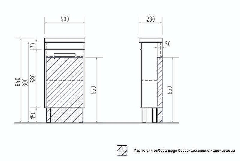 Тумба под раковину Vigo Plaza 40 tn.PLA.MIR.40.1D Белая, купить, цена, заказать, магазин, доставка, скидка, промокод, купить, цена, заказать, магазин, доставка, скидка, промокод