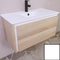 Тумба с раковиной SanVit Линк 80 klink080 в цвете Ral подвесная Белый глянец, купить, цена, заказать, магазин, доставка, скидка, промокод, купить, цена, заказать, магазин, доставка, скидка, промокод