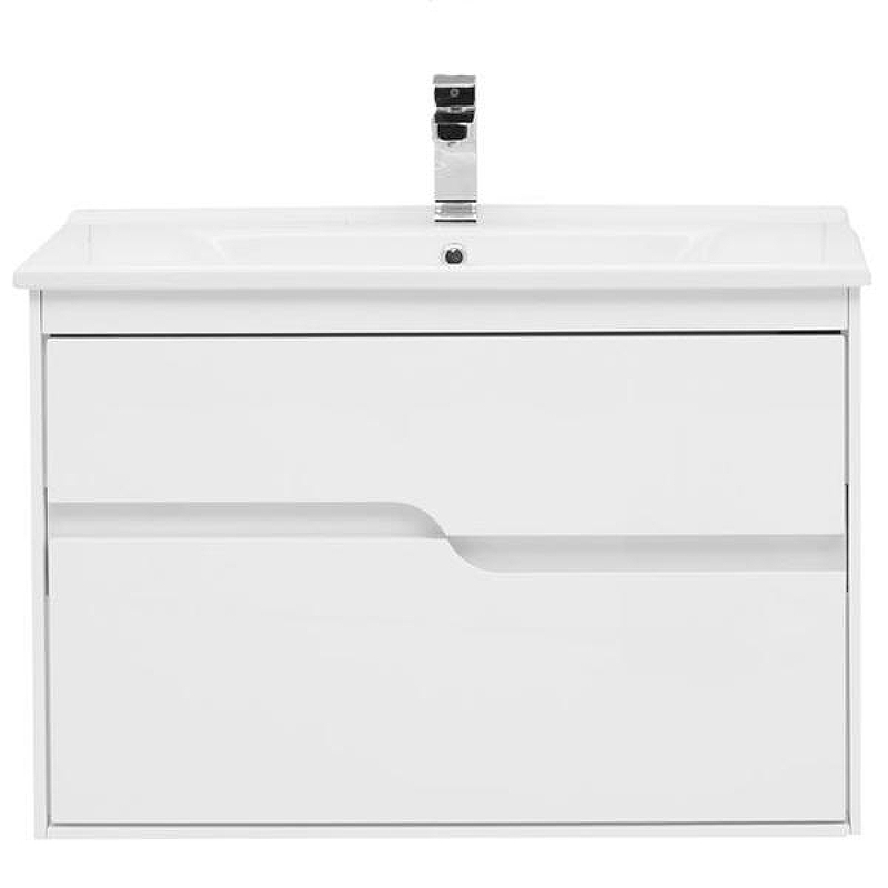 Тумба под раковину Aquanet Модена 85 196965 подвесная Белый глянец, купить, цена, заказать, магазин, доставка, скидка, промокод, купить, цена, заказать, магазин, доставка, скидка, промокод