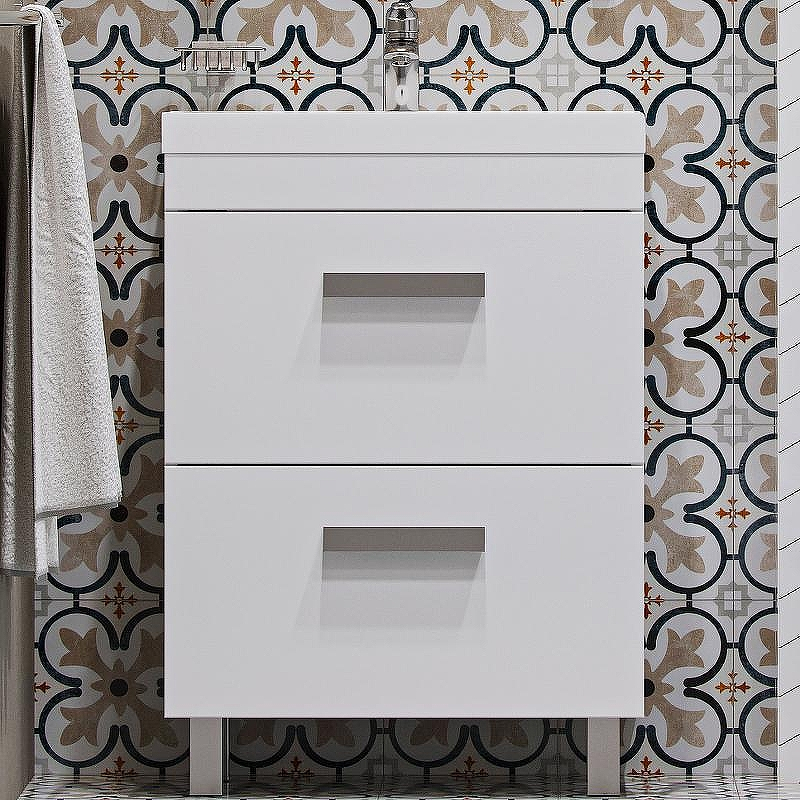 Тумба под раковину Velvex Orlando 60 tn.ORL.CLA.60.2Y Белая матовая, купить, цена, заказать, магазин, доставка, скидка, промокод, купить, цена, заказать, магазин, доставка, скидка, промокод