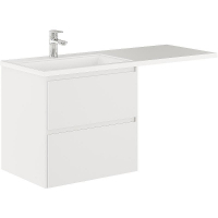 Тумба с раковиной Creto Cafor 130 L 19-W130L подвесная Белый глянец, купить, цена, заказать, магазин, доставка, скидка, промокод, купить, цена, заказать, магазин, доставка, скидка, промокод