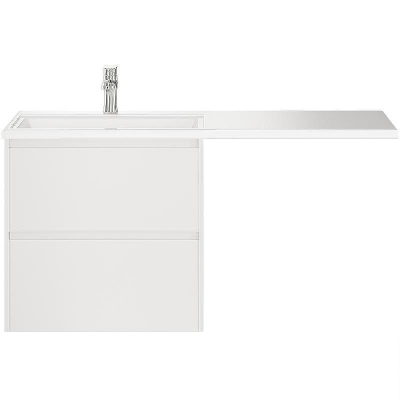 Тумба с раковиной Creto Cafor 130 L 19-W130L подвесная Белый глянец