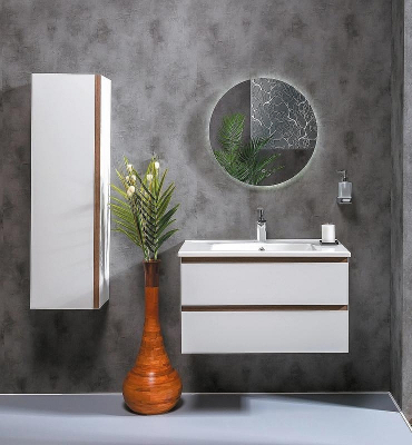 Шкаф пенал Boheme Armadi Art Capolda 35 849-120-WW подвесной Белый Дерево