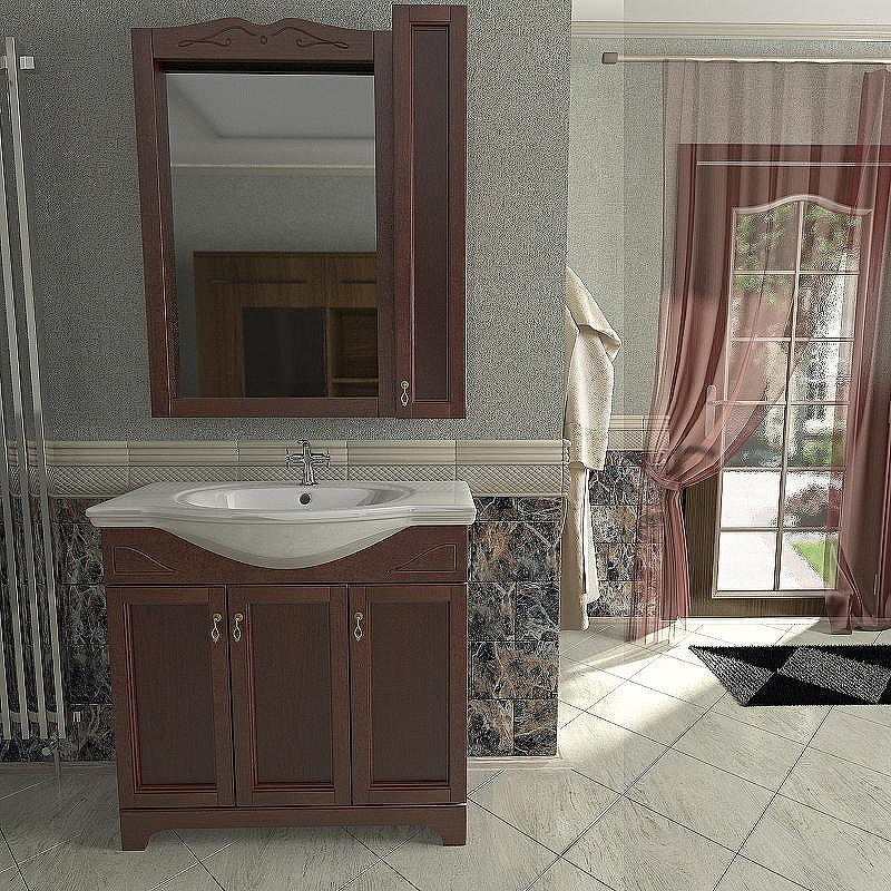 Зеркало со шкафом Orange Classic 85 Орех, купить, цена, заказать, магазин, доставка, скидка, промокод, купить, цена, заказать, магазин, доставка, скидка, промокод