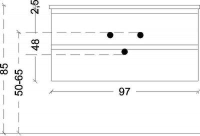 Тумба под раковину Boheme Armadi Art Capolda 100 849-100-LA подвесная Latte