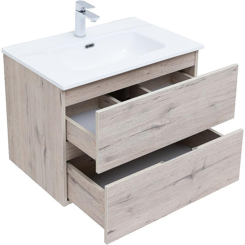 Тумба под раковину Aquanet Алвита New 70 303910 подвесная Дуб веллингтон белый, купить, цена, заказать, магазин, доставка, скидка, промокод, купить, цена, заказать, магазин, доставка, скидка, промокод