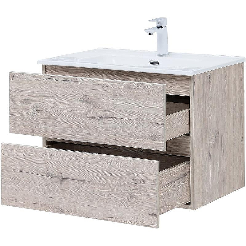 Тумба под раковину Aquanet Алвита New 70 303910 подвесная Дуб веллингтон белый, купить, цена, заказать, магазин, доставка, скидка, промокод, купить, цена, заказать, магазин, доставка, скидка, промокод