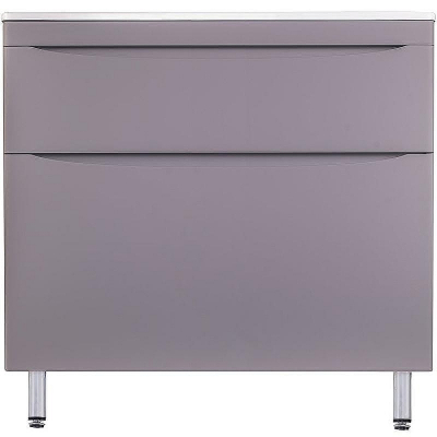 Тумба под раковину Style Line Бергамо мини 90 Люкс Plus СС-00002362 Серая антискрейч