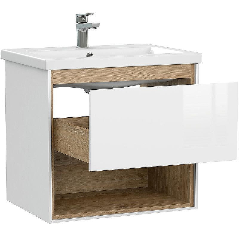 Тумба под раковину Cersanit Louna 60 64070 подвесная Белая, купить, цена, заказать, магазин, доставка, скидка, промокод, купить, цена, заказать, магазин, доставка, скидка, промокод