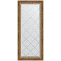 Зеркало Evoform Exclusive-G 123х53 BY 4047 с гравировкой в багетной раме - Состаренная бронза с плетением 70, купить, цена, заказать, магазин, доставка, скидка, промокод, купить, цена, заказать, магазин, доставка, скидка, промокод