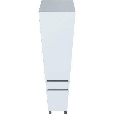 Шкаф пенал SanVit Кубэ-3 К 32 pkube3w с бельевой корзиной Белый глянцевый