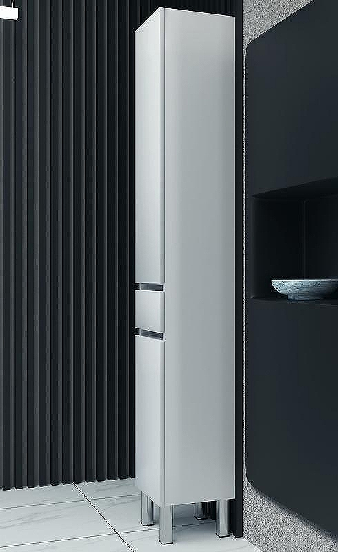 Шкаф пенал SanVit Кубэ-3 К 32 pkube3w с бельевой корзиной Белый глянцевый, купить, цена, заказать, магазин, доставка, скидка, промокод, купить, цена, заказать, магазин, доставка, скидка, промокод